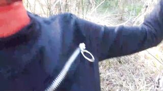 The Throater 2021: Submissive Masked Hoe Tied Outside Throated and Banged! inside