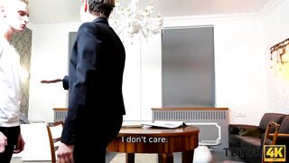TUTOR4K. Prankster hides tutors glasses and nicely fucks old woman