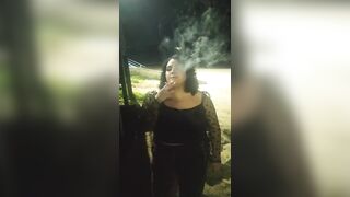 BBW, bimbos into the Beach, Smoker BIMBOS, Bdsm, Outside