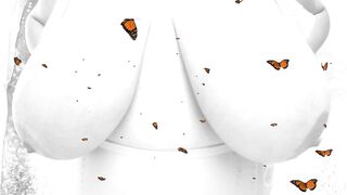 Giant Hooters milf Slow Reveal into White Bra JJ Cup