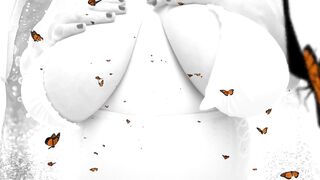 Giant Hooters milf Slow Reveal into White Bra JJ Cup