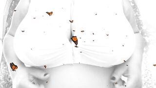 Giant Hooters milf Slow Reveal into White Bra JJ Cup