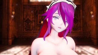 Mmd Genshin Impact Rosaria Goddess Bitch Nun inside the Cathedral