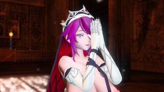 Mmd Genshin Impact Rosaria Goddess Bitch Nun inside the Cathedral