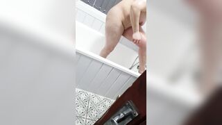 Step Cougar Caught Step Son Spying her Fucking Hubby inside the Toilet