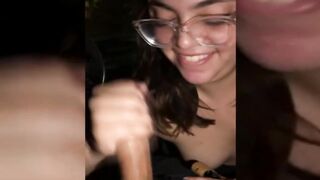 Tries a Long Dick into her Tight Twat