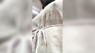 JusAgirl - Exhibitionist FILTHY HOE FLASHES BOOBS AND PLAYED WITH SLOPPY TWAT