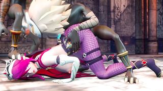 Mmd Genshin Impact Milky Titties and Thick Rosaria Banged! and Group Sex by