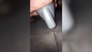 Vacuum Cleaner Blows my Clitoris into Hole of my Yoga Leggings