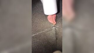 Vacuum Cleaner Blows my Clitoris into Hole of my Yoga Leggings