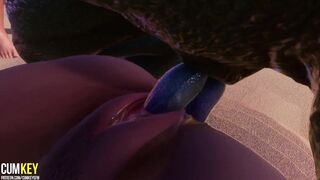 2 Hot Girls Mating with Monster | Long Dick Monster | 3D