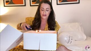 Leanne Crow Celebrates Pinupfiles Anniversary with a Bottle Wine on her Long