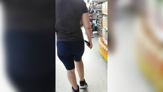 Step Milf inside Short Leggings Risky Hand Job into Supermarket make Step Son