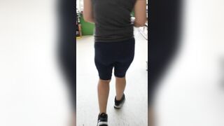 Step Milf inside Short Leggings Risky Hand Job into Supermarket make Step Son