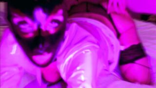 Bondage milf Pink Dress Eva Pvc Mask Suck Huge Sweet Penis Freaky