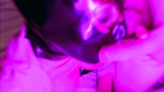 Bondage milf Pink Dress Eva Pvc Mask Suck Huge Sweet Penis Freaky