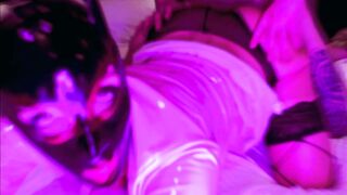 Bondage milf Pink Dress Eva Pvc Mask Suck Huge Sweet Penis Freaky