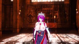 Mmd Genshin Impact Rosaria Long Titted and Hottie and Hot with Wonderful
