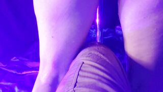 cougar Dancer with Full Bladder Peeing for Client