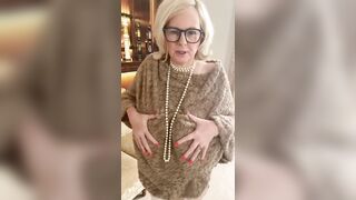 Annabel’s Fur Cape and White Nylons