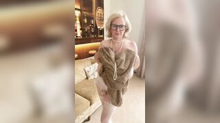 Annabel’s Fur Cape and White Nylons