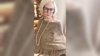 Annabel’s Fur Cape and White Nylons