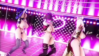 Mmd Genshin Impact cougar with out Nipple Movie Goddess and Beauty 3d