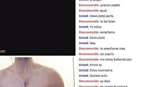 Omegle amazingly beauty latino snatch with mouth dancing under the shower
