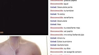 Omegle amazingly beauty latino snatch with mouth dancing under the shower