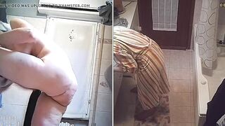 Double shot hidden camera into WC