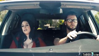 Chubby cougar housewife Angela White simmer down her long cocked husband