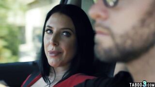 Chubby cougar housewife Angela White simmer down her long cocked husband