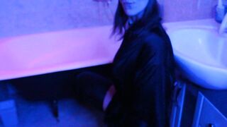 мамка киска сосет в ванной Fetish Big Cock Mask Deep Throat Mature