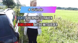 PREGNANT Risky PUBLIC CUMSHOT - GERMAN