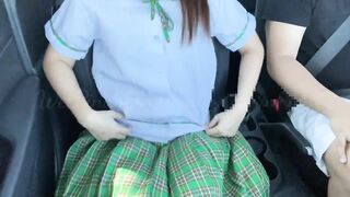 Car Public Masturbation With Vulgar Friends Step Dad