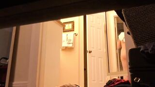 beauty barely legal year older with perfect goddess butt gets naked inside restroom