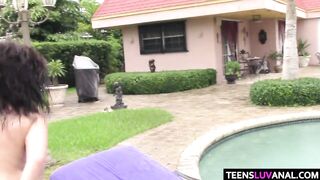 TEENSLUVANAL - Outdoor anal fun with Kimber Woods - sex sex tape