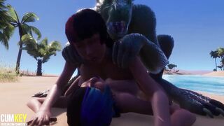 2 Goddess Girls Mating with Monster | Huge Penis Monster
