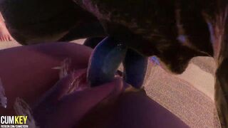 2 Goddess Girls Mating with Monster | Huge Penis Monster