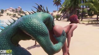 2 Goddess Girls Mating with Monster | Huge Penis Monster