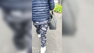 Step Cougar Pulled out Pants on Outdoor Street Fucking Step Son behind