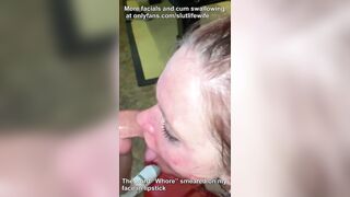 A Messy Facial after a Nice Messy Deep Throat Oral Sex