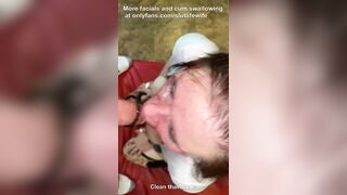 A Messy Facial after a Nice Messy Deep Throat Oral Sex