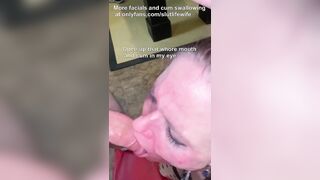 A Messy Facial after a Nice Messy Deep Throat Oral Sex