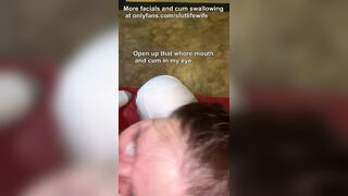 A Messy Facial after a Nice Messy Deep Throat Oral Sex