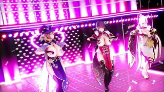 Genshin Impact cougar beauty and Cutie 3d Animated
