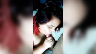 Cuming on her Face