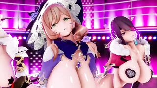 Mmd Genshin Impact Long Melons mom Invasion Cartoon 3d