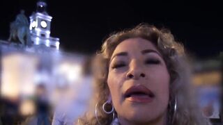 Vanesa shows her LONG TITTED INTO THE MIDDLE OF THE