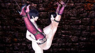 Muscular Mileena from Mortal Kombat BONDAGE Bondaged Fucked